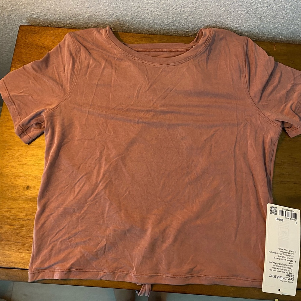 Lululemon Open Tie-Back short sleeve size 8